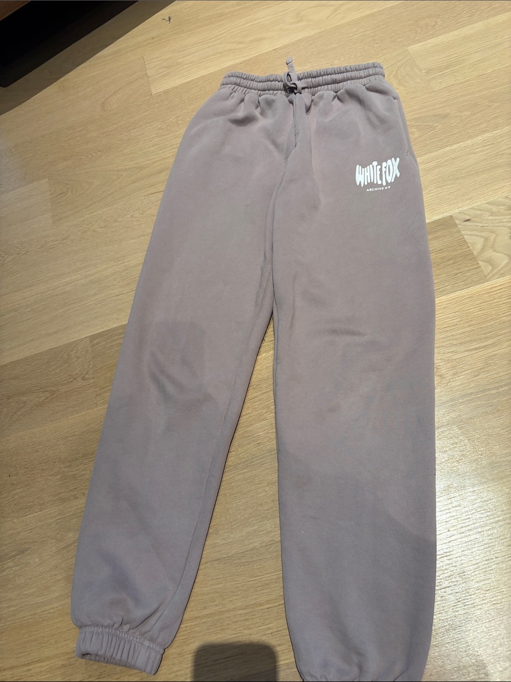 White Fox Mauve Cuffed Sweatpants
